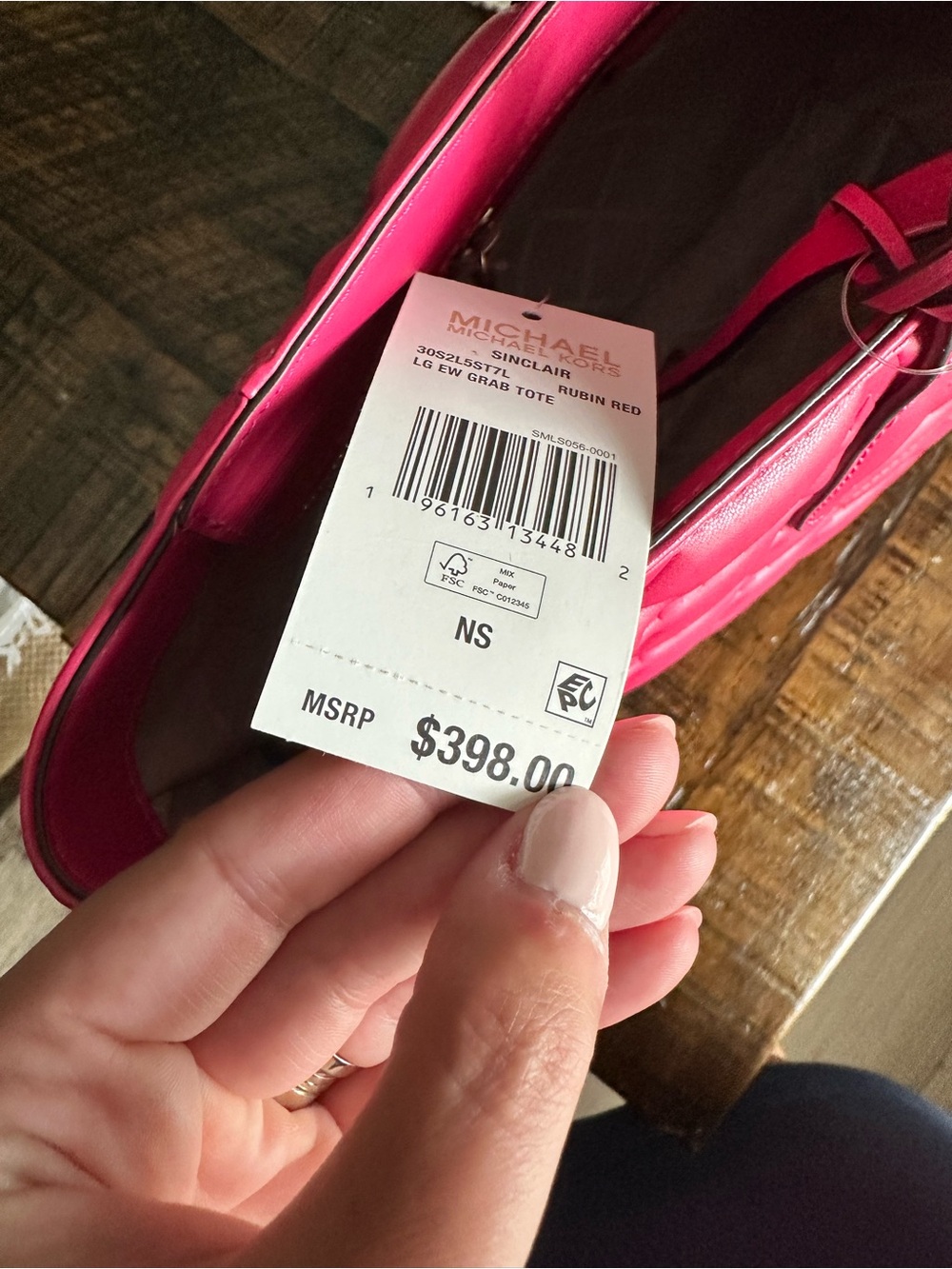 Michael Kors Rubin Red Large Leather Grab Tote